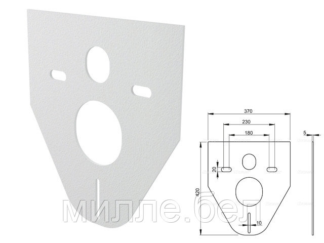 Звукоизоляционная плита для подвесного унитаза и для биде, Alcaplast - фото 1 - id-p201461829