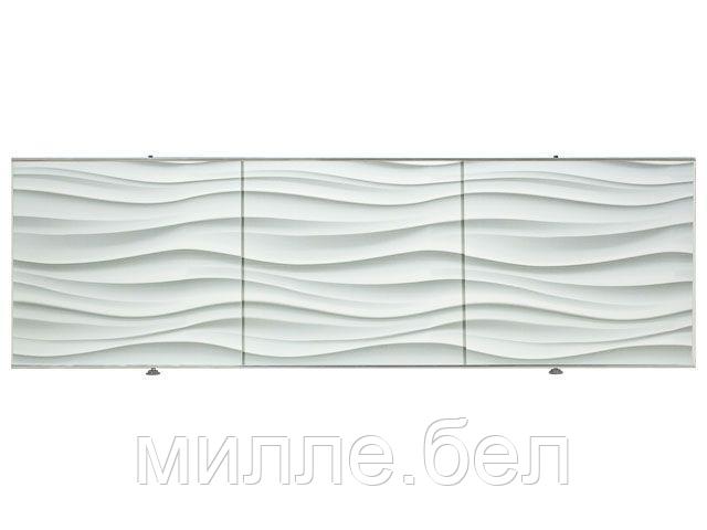 Экран под ванну 3D 1,5м, волна белая, PERFECTO LINEA - фото 1 - id-p201461942