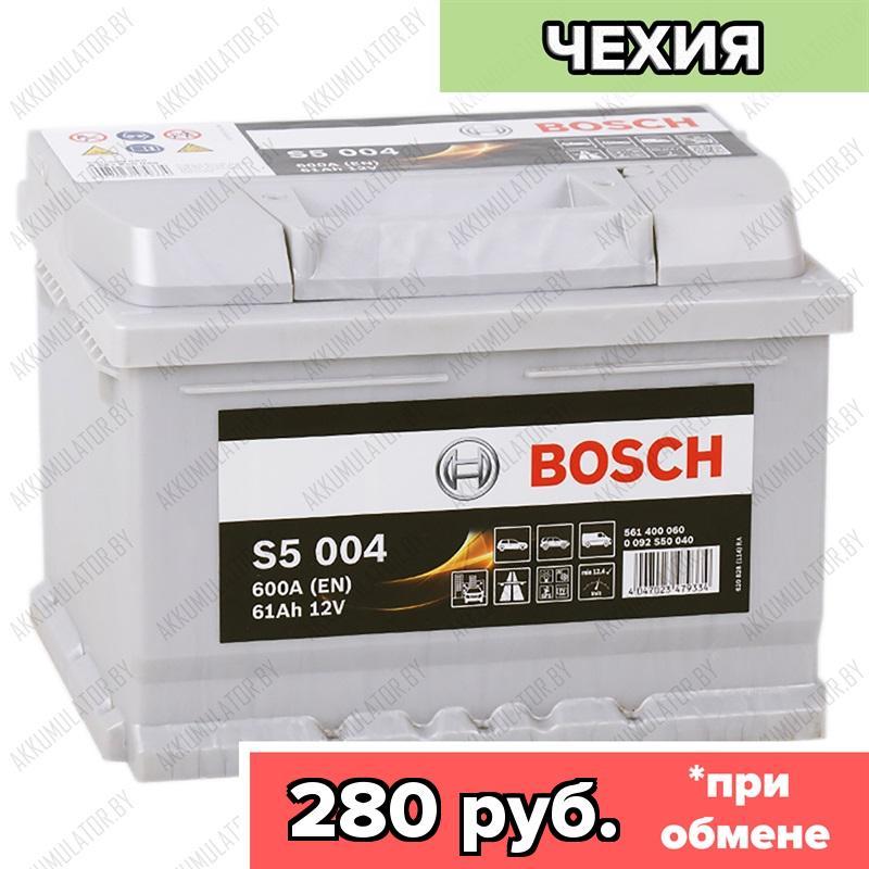 Аккумулятор Bosch S5 004 / [561 400 060] / Низкий / 61Ah / 600А / Обратная полярность / 242 x 175 x 175