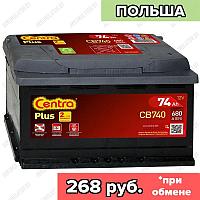 Аккумулятор Centra Plus CB740 / 74Ah / 680А / Обратная полярность / 278 x 175 x 190