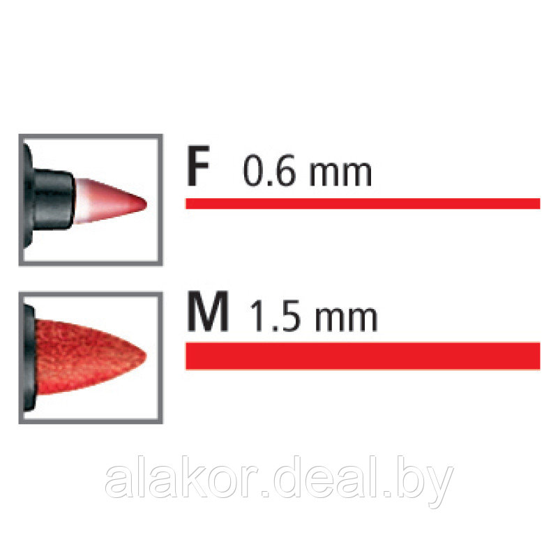 Набор маркеров перманентных двусторонних STAEDTLER Lumocolor 348 WP4, F/M, 4 цвета, 0.6/1.5мм - фото 4 - id-p201469511