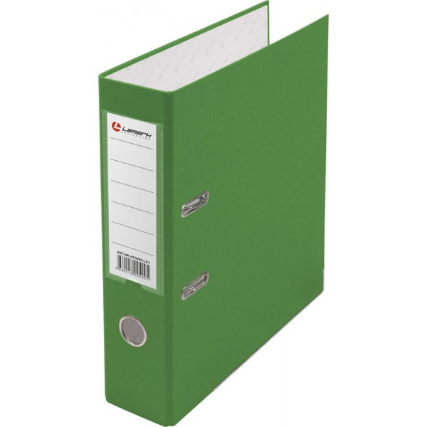 Папка регистратор А4, ПВХ LAMARK, 80 мм, с мет. уголком, светло-зеленый, арт.AF0600-LG1