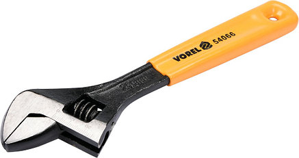 Ключ разводной с обрезиненой желтой ручкой 450мм, губки до 57мм. "Vorel" 54081, фото 2