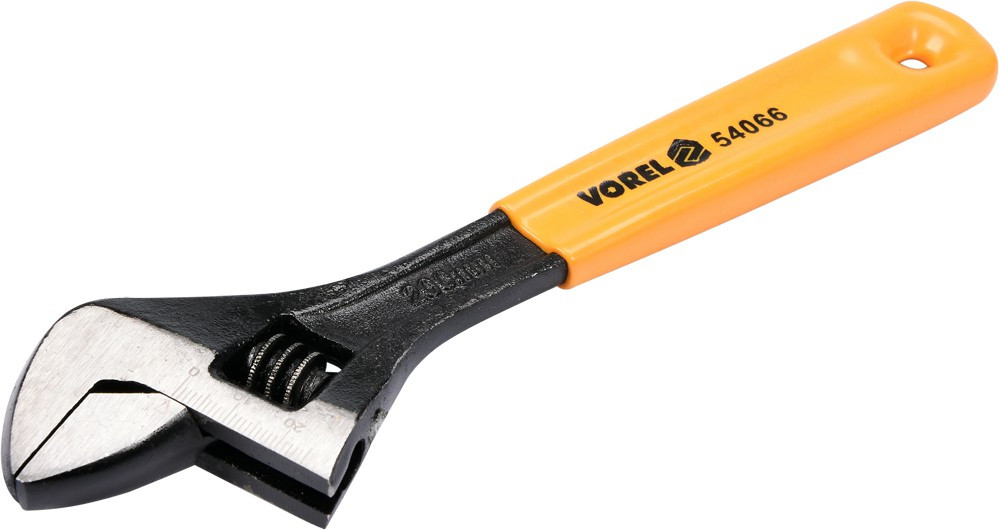Ключ разводной с обрезиненой желтой ручкой 450мм, губки до 57мм. "Vorel" 54081 - фото 2 - id-p201488517