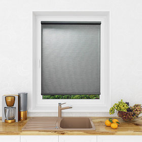 Рулонная штора Мини Lm Decor Камелия Серый металлик 100х160 см