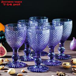 Набор бокалов Magistro "Династия", 280 мл, 6 шт, 8×16 см, цвет фиолетовый