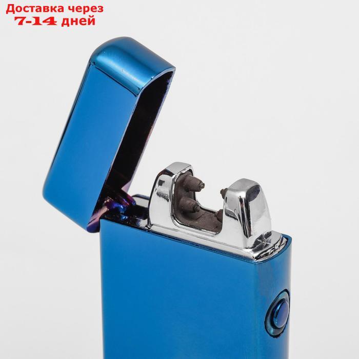Зажигалка в коробке электронная, темно-синяя, 10х3х10 см - фото 2 - id-p201464564