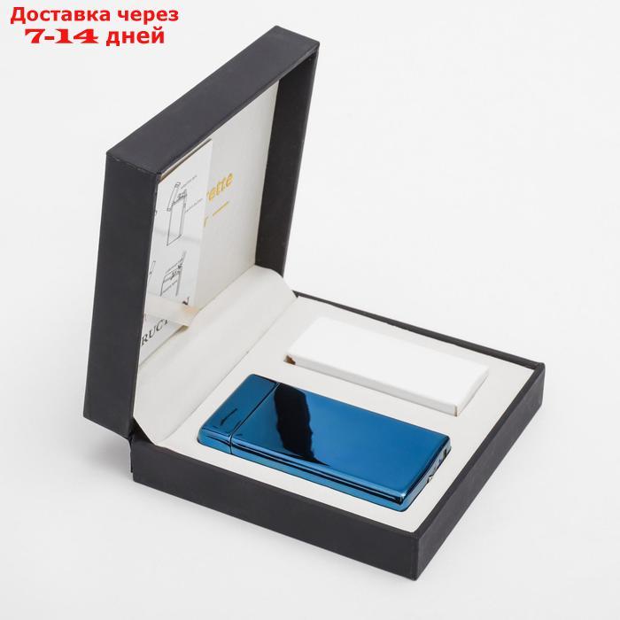 Зажигалка в коробке электронная, темно-синяя, 10х3х10 см - фото 4 - id-p201464564