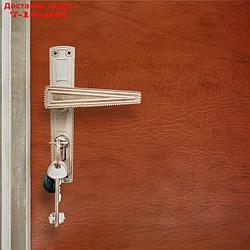 Комплект для обивки дверей 110 × 205 см: иск.кожа, поролон 3 мм, гвозди, коричневый, "Эконом"