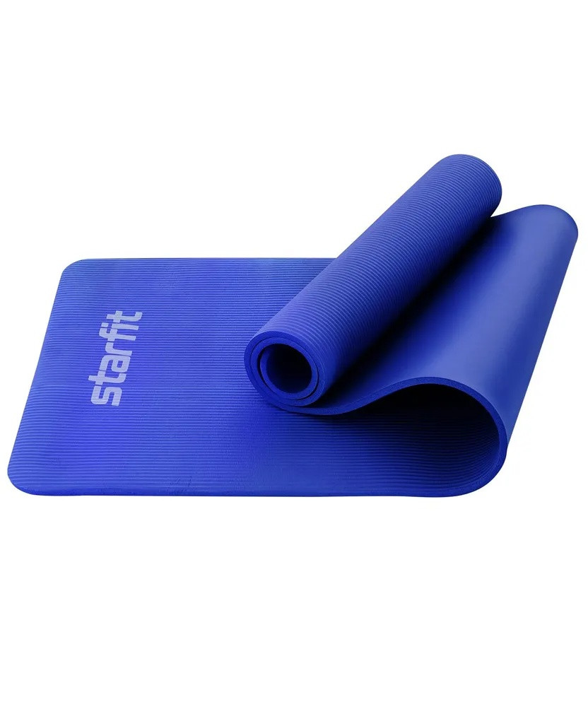 FM-301-12-DBL Коврик гимнастический для йоги STARFIT 183х58х1,2 см, темно-синий - фото 1 - id-p201527574