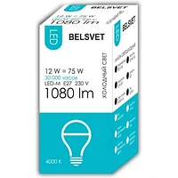 Лампа Белсвет LED-M A60 12W 4000K E27 К