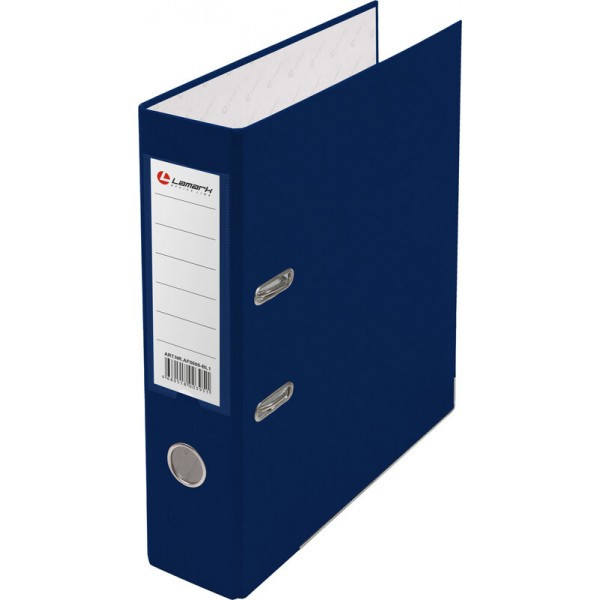 Папка регистратор А4, ПВХ LAMARK, 80 мм, с мет. уголком, синий, арт.AF0600-BL1