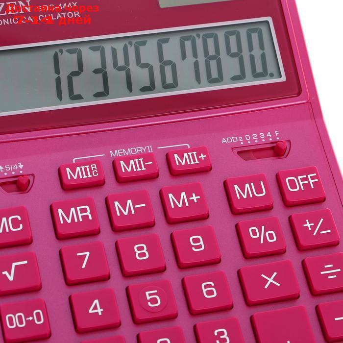 Калькулятор настольный Citizen 12-разр, 155*204*33мм, 2-е питание, розовый SDC-444XRPKE - фото 2 - id-p201463604