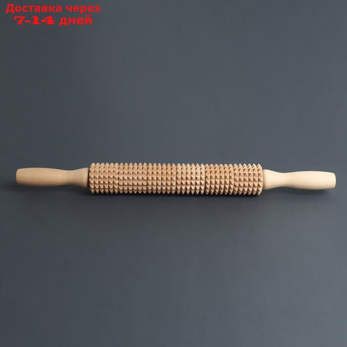 Массажёр "Скалка" для спины, деревянный, с шипами - фото 3 - id-p201465156