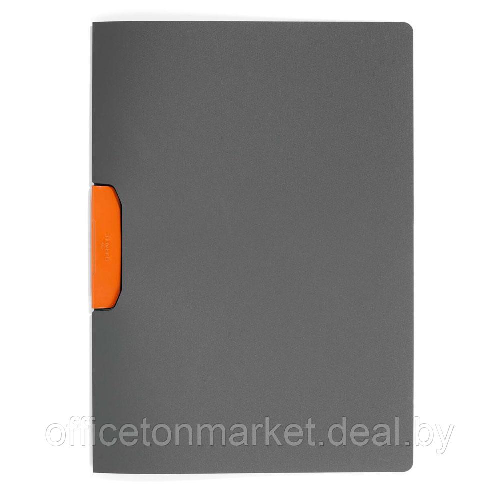 Папка с клипом "Duraswing Color", антрацит, оранжевый клип - фото 1 - id-p201528280