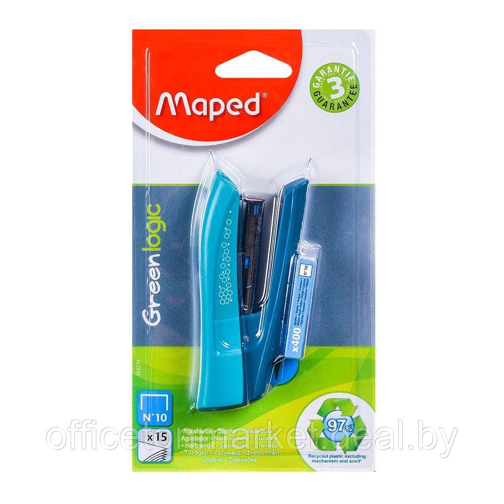 Скобосшиватель Maped "Greenlogic", №10, 15 листов, ассорти - фото 1 - id-p201528287