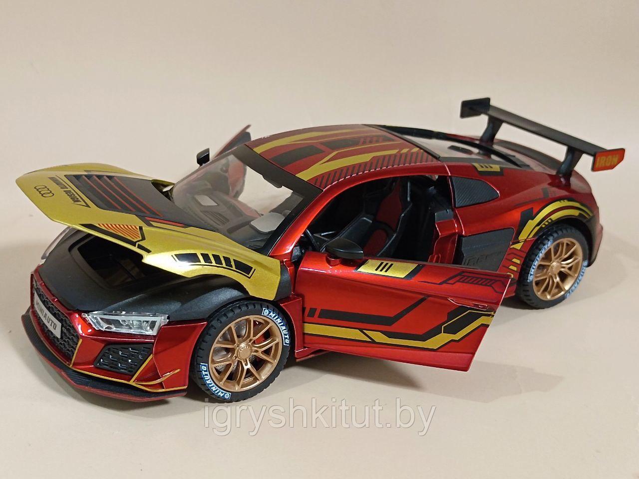 Коллекционная машинка металлическая Audi (Ауди) Audi R8 , свет, звук, двери открываются, фото 1