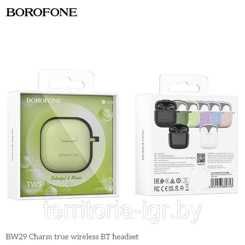 Беспроводная Bluetooth-гарнитура BW29 TWS салатовый Borofone - фото 1 - id-p201538275