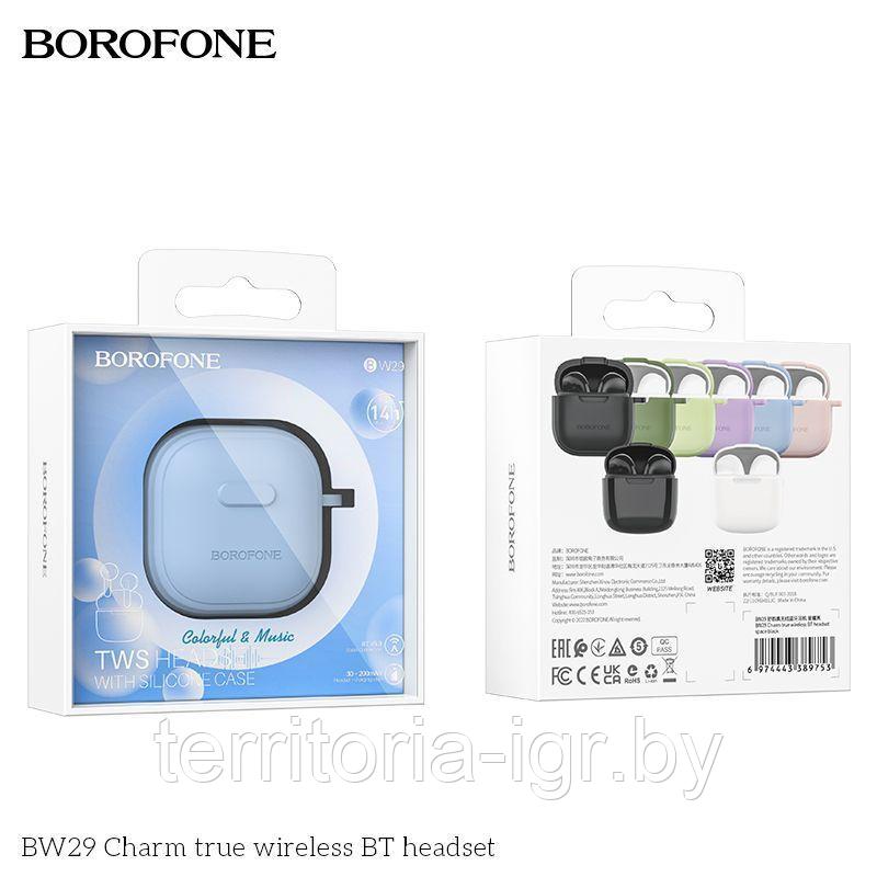 Беспроводная Bluetooth-гарнитура BW29 TWS голубой Borofone - фото 1 - id-p201538318