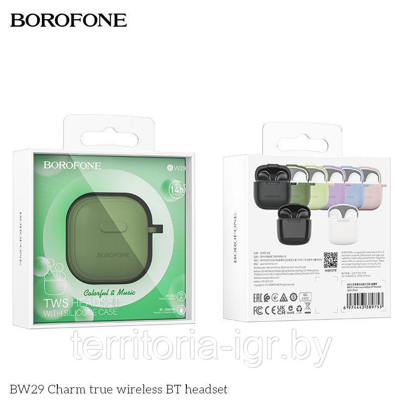 Беспроводная Bluetooth-гарнитура BW29 TWS зеленый Borofone - фото 1 - id-p201538338