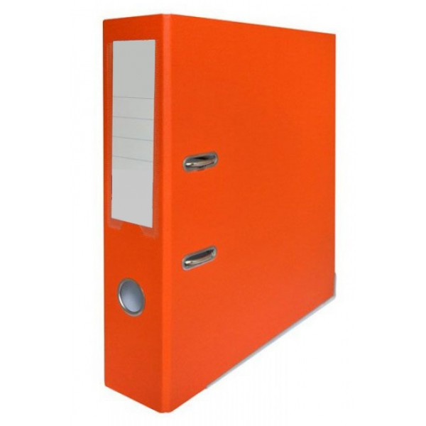Папка-регистратор 75мм, PVC, арт. IND 8/24 PVC, цвет оранжевый(работаем с юр лицами и ИП) - фото 1 - id-p113247208