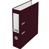 Папка-регистратор 75 мм, PVC, цвет бордовый с металлической окантовкой