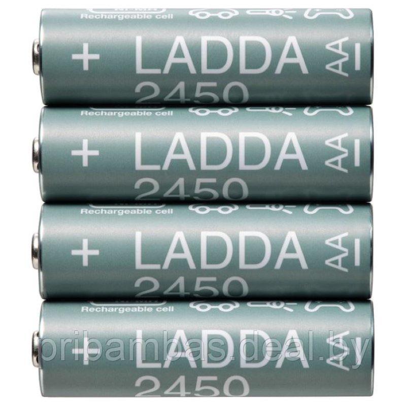 Аккумулятор IKEA LADDA (ИКЕА ЛАДДА) 2450mAh АА NiMh тип AA R06 LR6 LR06 (4 шт. в одной упаковке) 505