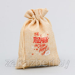 Мешок с термонаклейкой «Подарок от Деда Мороза», 20 × 30 см +/- 1.5 см