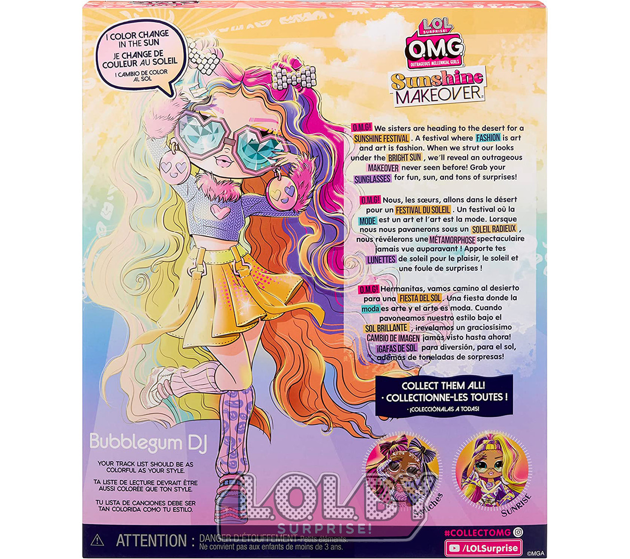 Куклы L.O.L. Кукла OMG Sunshine Makeover Bubblegum DJ Fashion Doll 589426 - фото 6 - id-p201551175