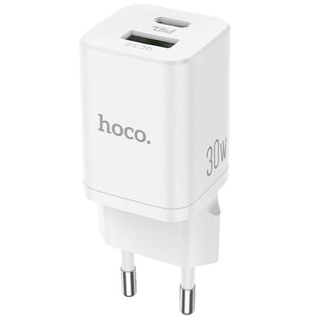 Зарядное устройство Hoco N13 Type-C PD30W QC3.0 + кабель Type-C - Lightning (Белый) - фото 5 - id-p201549630