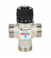 Термостатический смесительный клапан для систем отопления и ГВС Gappo G1441.06