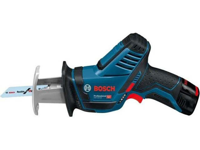 Аккум. сабельная пила BOSCH GSA 12V-14 в кор. (12.0 В, 1 акк., 2.0 А/ч, Li-Ion, дерево до 65 мм, металл до 10 - фото 1 - id-p201553580