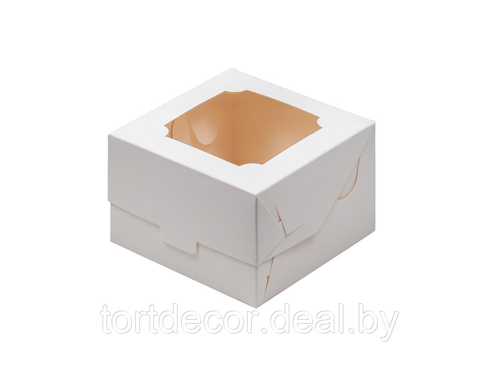 Коробка под бенто-торт белая 12*12*8 см - фото 1 - id-p201551800