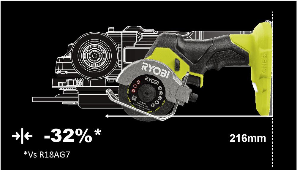 ONE + / Пила циркулярная аккумуляторная Ryobi HP RCT18C-0 (без батареи) - фото 3 - id-p201552668