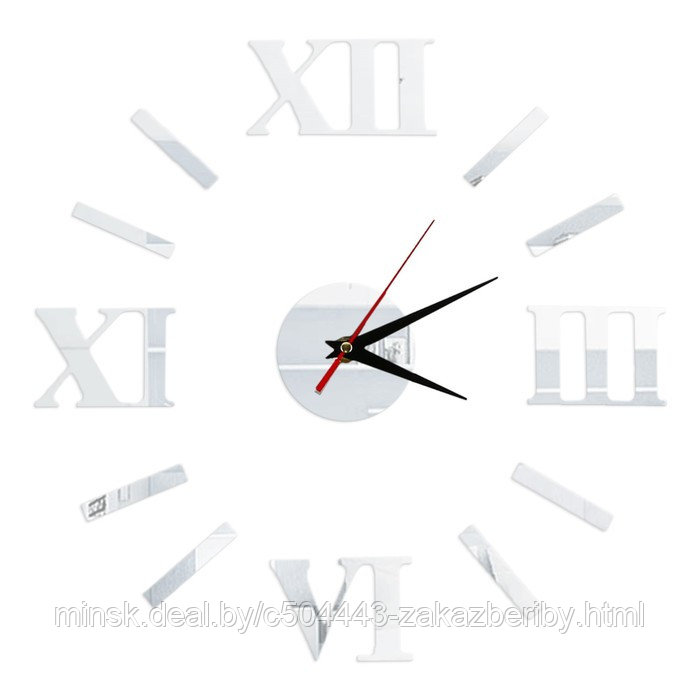 Интерьерные часы-наклейка "Классика", плавный ход, d = 50 см, мод. AM-11