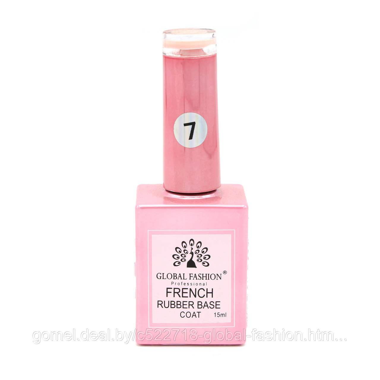 Каучуковая база для гель лака френч, Rubber Base Coat French, 15 мл., Global Fashion 07 - фото 3 - id-p151091776