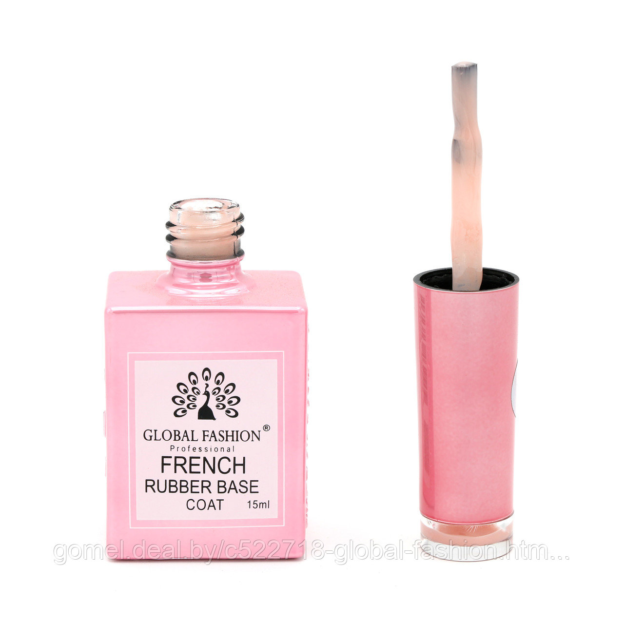 Каучуковая база для гель лака френч, Rubber Base Coat French, 15 мл., Global Fashion 07 - фото 8 - id-p151091776