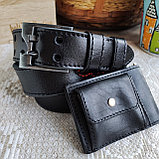 Мужской набор: ремень на выбор + кошелёк зажим-скоба, фото 6