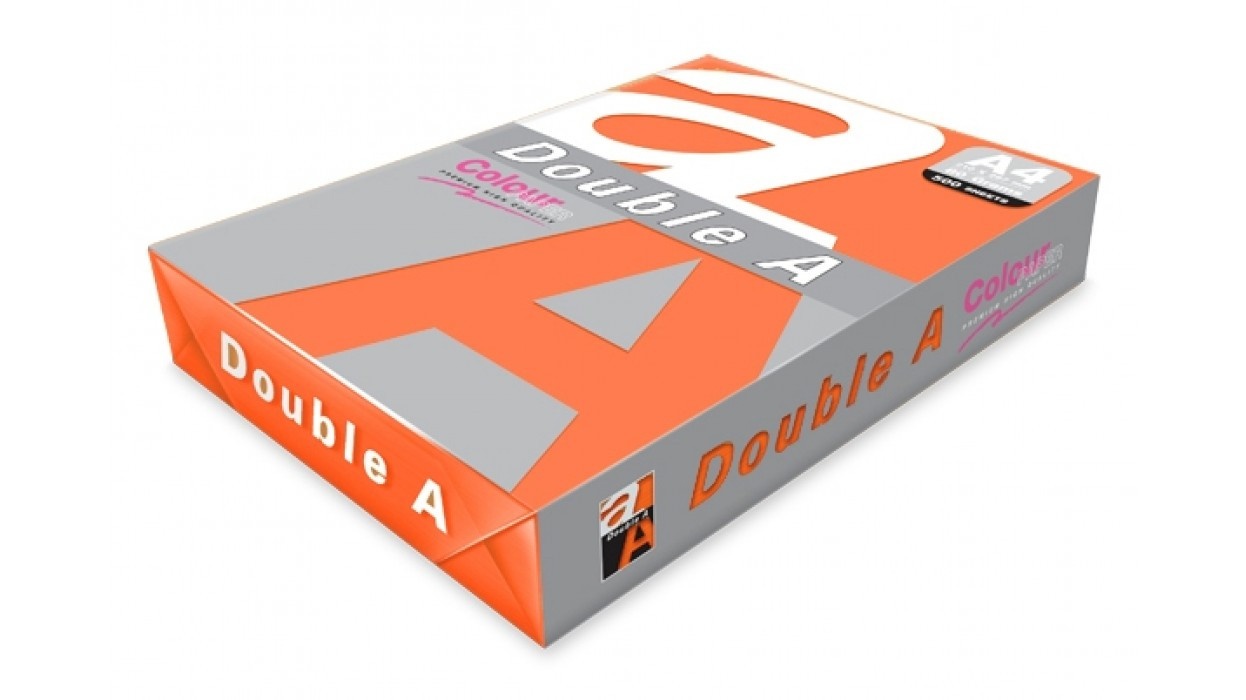 Бумага цветная DOUBLE A, А4, 80 г/м,цвет ярко-оранжевый, 500 листов (Цена с НДС) - фото 1 - id-p77680131