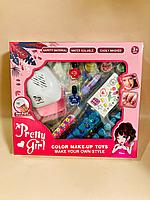 Детский маникюрный набор для девочек с лампой для сушки ногтей "Pretty Girl"