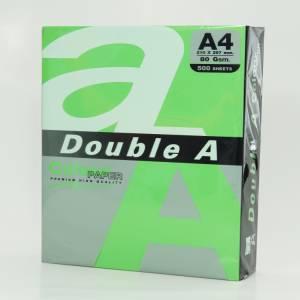 Бумага цветная DOUBLE A, А4, 80 г/м, цвет ярко-зеленый, 500 листов (Цена с НДС)