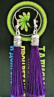 Серьги-кисти Фиолетовые, 5 см - украшение и защита от сглаза