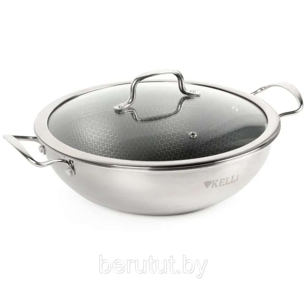 Сковорода ВОК 30 см профессиональная Kelli KL-4291-30