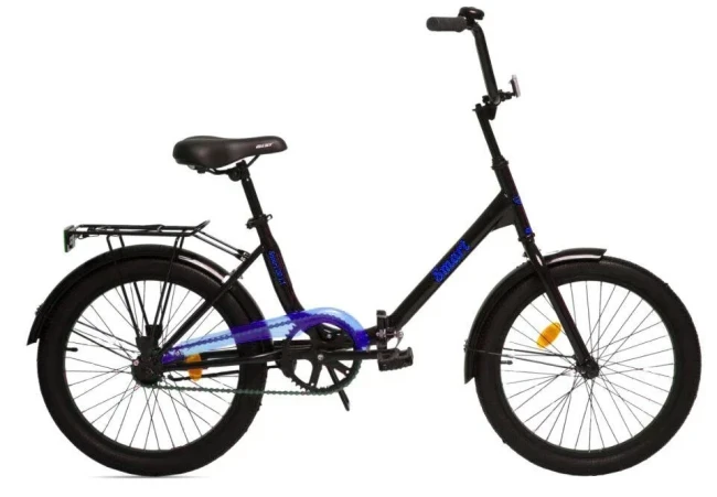 Велосипед Складной Aist Smart 24 1.1 Чёрно-синий 2022 - фото 1 - id-p201626976