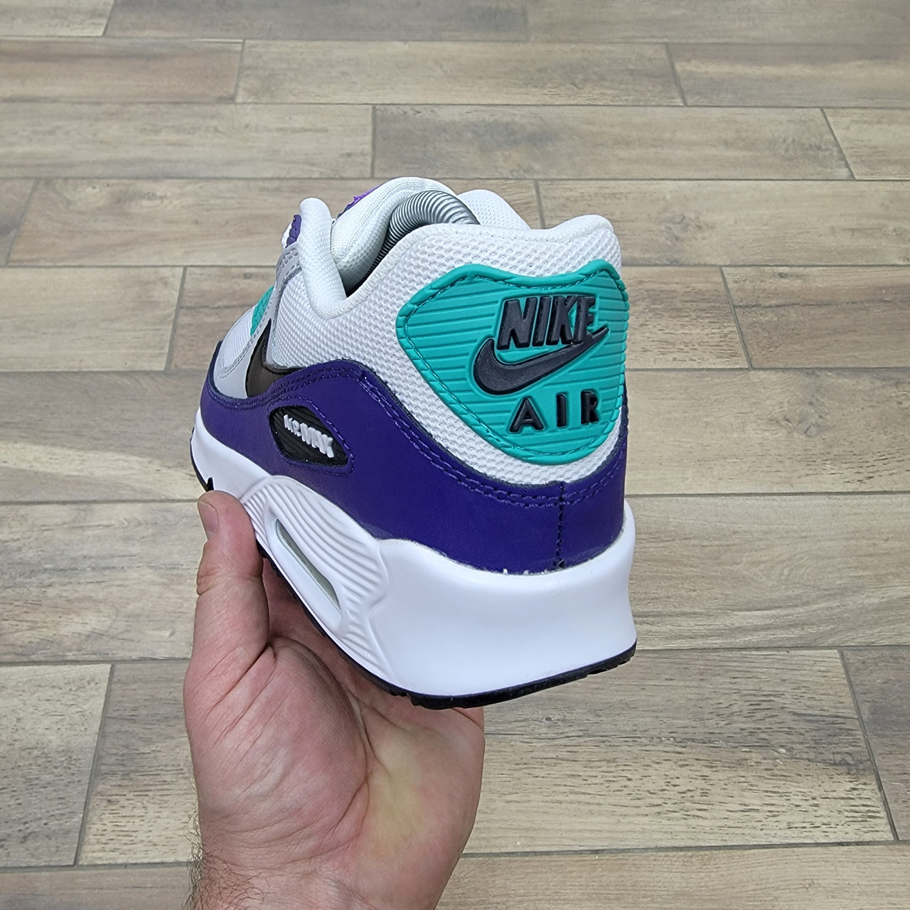 Кроссовки Nike Air Max 90 White Purple Gray - фото 4 - id-p178412845