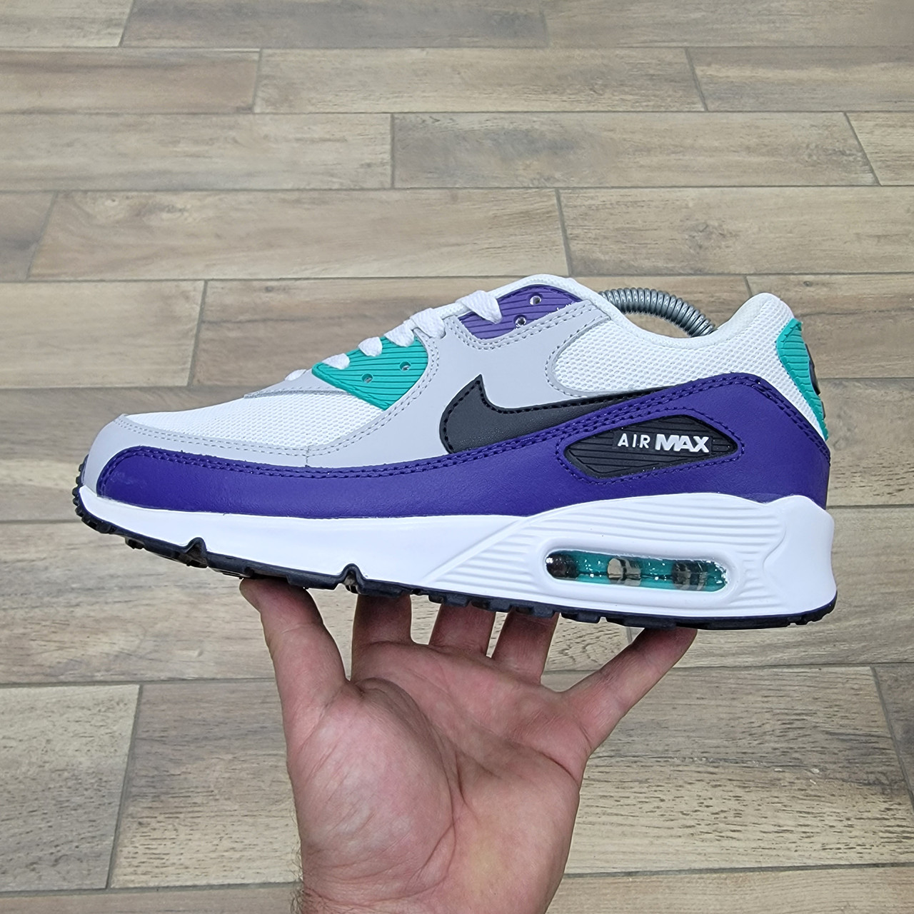 Кроссовки Nike Air Max 90 White Purple Gray 42 - фото 1 - id-p178412853