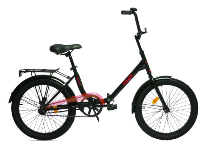 Велосипед Складной Aist Smart 24 1.1 Чёрно-красный 2022 - фото 1 - id-p201626992