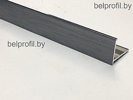 Уголок для плитки L-образный из алюминия с упором 10мм графит браш 270 см
