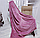 Плед флисовый Премиум 200 х 220 см (Северная Осетия) Рисунок "Улей",Персиковый меланж, фото 4