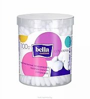 Bella cotton Ватные палочки 100 шт  (круглая коробочка)